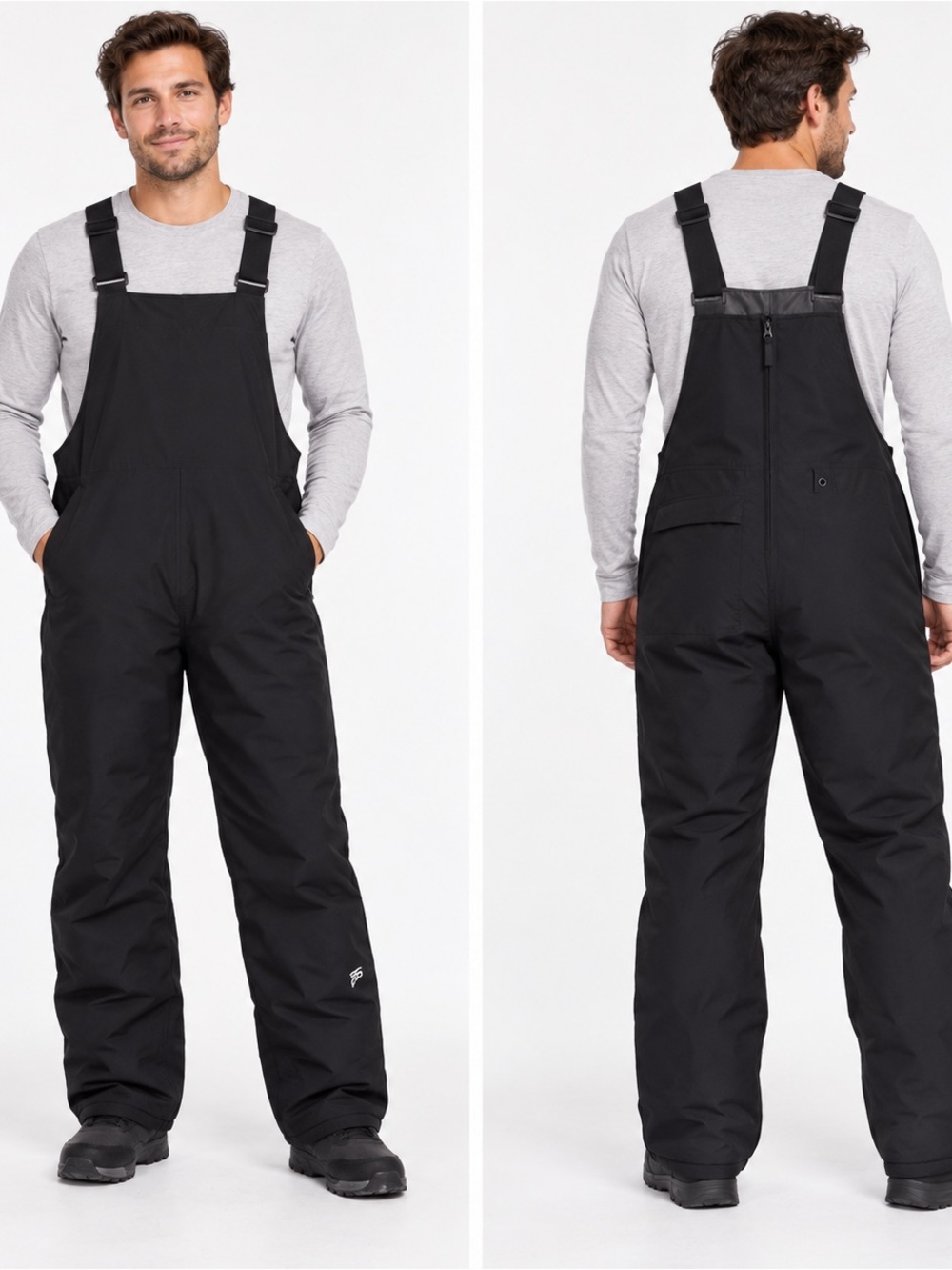 Arctix Black Men's Insulated Snow Bib Overalls